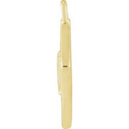 Diamond Heart Enamel Postcard Dangle — 14K Yellow Gold
