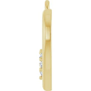 Diamond Heart Earring Charm — 14K Yellow Gold