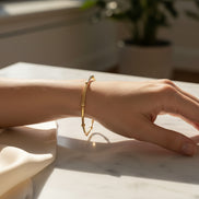 Mixed Bead Stretch Bracelet — 14K Gold-Filled