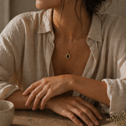 Midnight Sol Pendant — 14K Yellow Gold