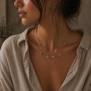 Midnight Sol Pendant — 14K Yellow Gold