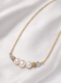 Argentinian Blue Calcite & Pearl Necklace — 14K Gold-Filled