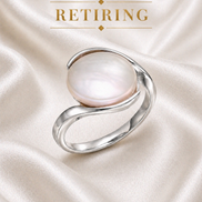 Pearl Coin Ring — Sterling Silver