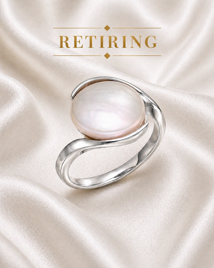 Pearl Coin Ring — Sterling Silver