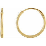 Endless Hoop Earrings — 14K Yellow Gold