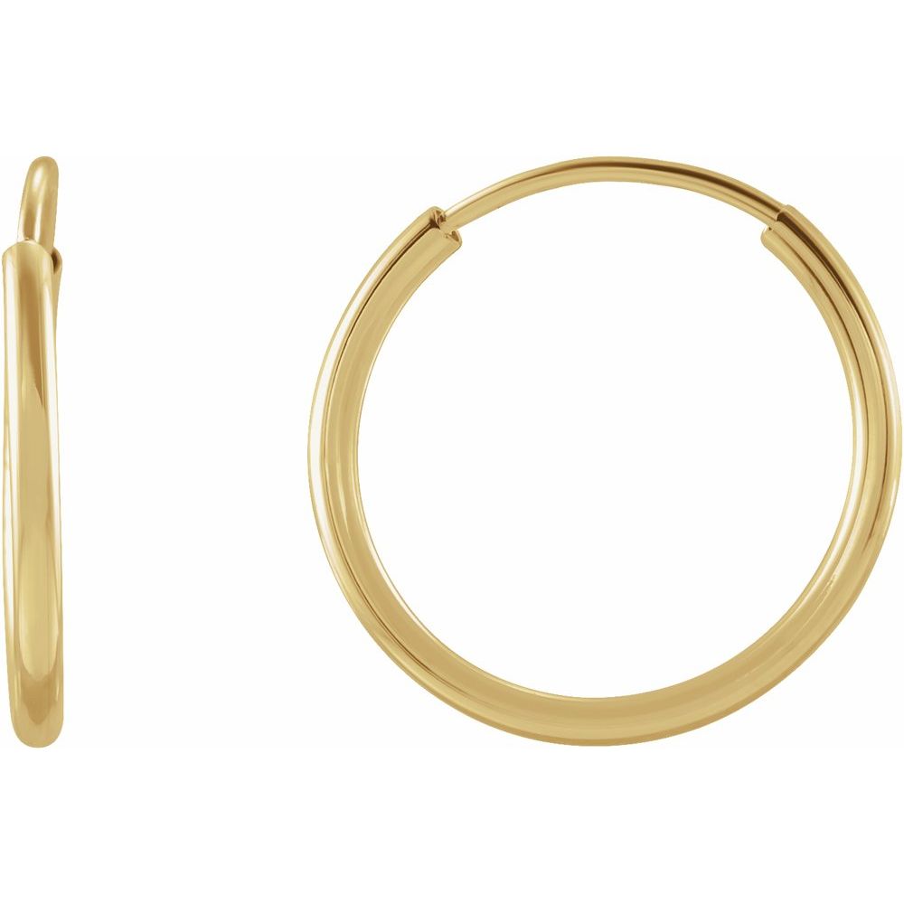 Endless Hoop Earrings — 14K Yellow Gold