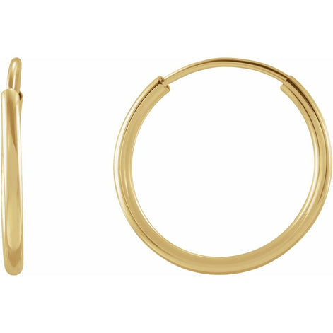 Endless Hoop Earrings — 14K Yellow Gold