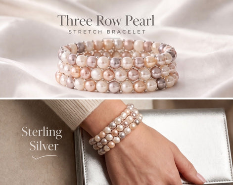 Aurora Blush Pearl Bracelet — Sterling Silver