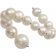 Freshwater Pearl Flexible Ring — Sterling Silver