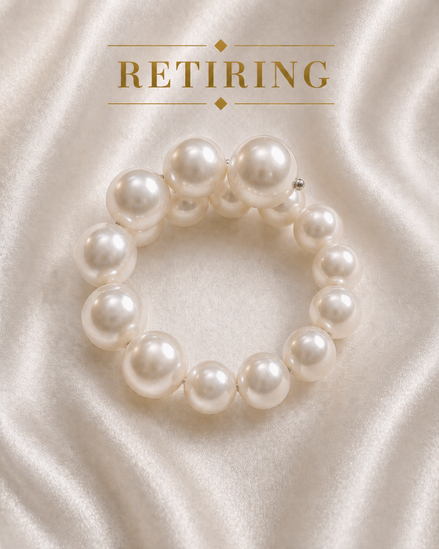 Freshwater Pearl Flexible Ring — Sterling Silver