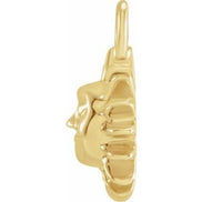 Diamond Sun & Moon Earring Charm — 14K Yellow Gold