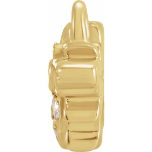 Diamond Bee Earring Charm — 14K Yellow Gold