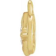 Diamond Compass Dangle — 14K Yellow Gold