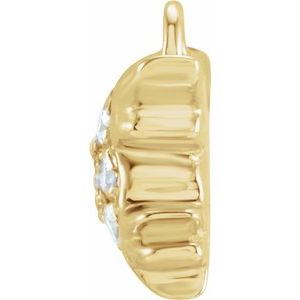 Diamond Bird Earring Charm — 14K Yellow Gold