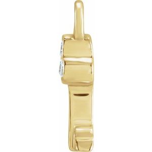 Diamond Key Dangle — 14K Yellow Gold