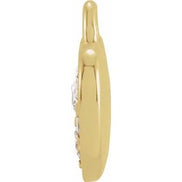 Diamond Heart Earring Charm — 14K Yellow Gold