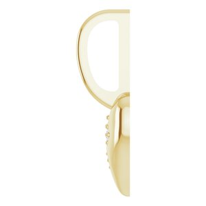Diamond Heart Pendant — 14K Yellow Gold