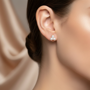 Pearl Trio Stud Earrings — 14K Yellow Gold