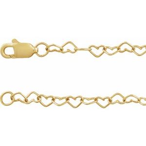 Heart Chain Bracelet — 14K Gold-Filled