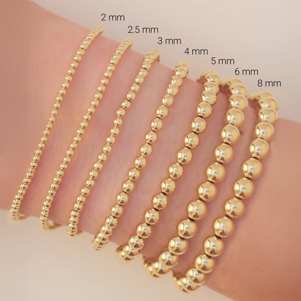 Stillwater Gold Bead Bracelet (Five bead sizes) — 14K Gold-Filled