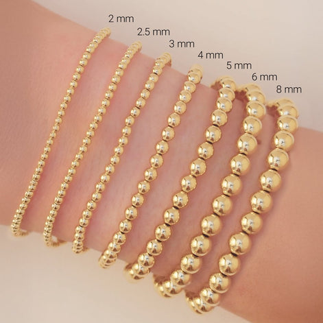 Stillwater Gold Bead Bracelet (Five bead sizes) — 14K Gold-Filled