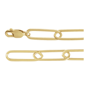 Paperclip-Style Chain Necklace — 14K Gold-Filled