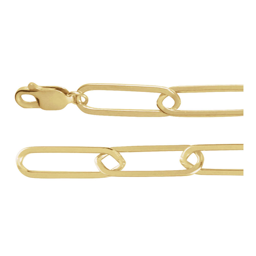 Paperclip-Style Chain Necklace — 14K Gold-Filled