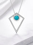 Open Sky Turquoise Pendant — Sterling Silver