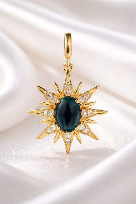 Midnight Sol Pendant — 14K Yellow Gold