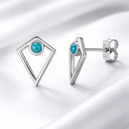 Open Sky Turquoise Earrings — Sterling Silver