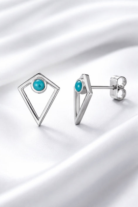 Open Sky Turquoise Earrings — Sterling Silver