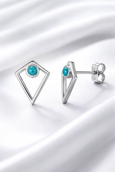 Open Sky Turquoise Earrings — Sterling Silver