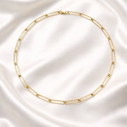 Paperclip-Style Chain Necklace — 14K Gold-Filled