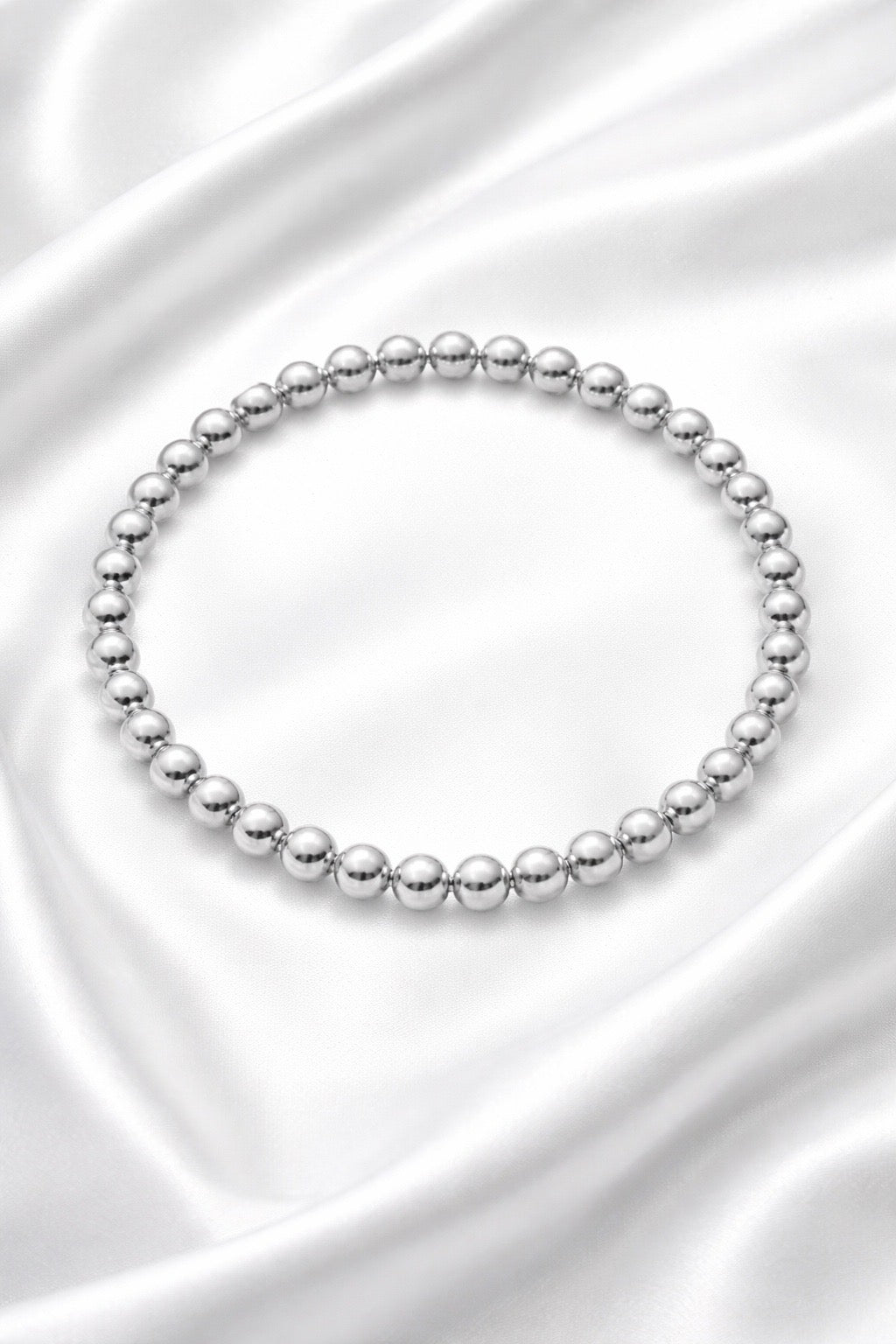 Stillwater Silver Bead Bracelet (Four bead sizes) — Sterling Silver