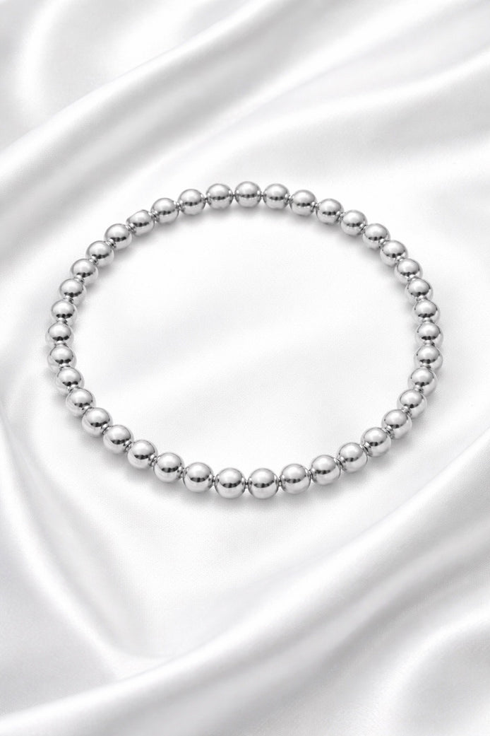 Stillwater Silver Bead Bracelet (Four bead sizes) — Sterling Silver