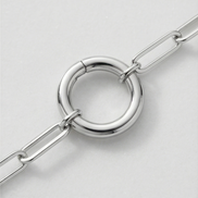 Sterling Silver Paperclip-Style Charm Bracelet 7.0-Inches