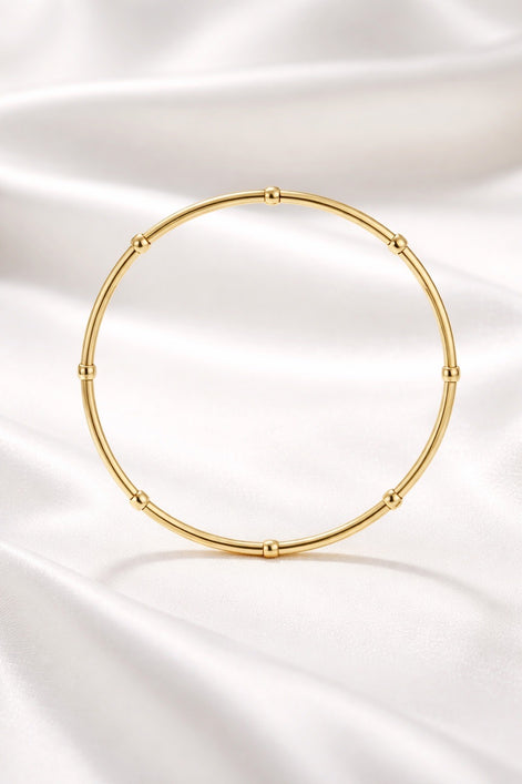Mixed Bead Stretch Bracelet — 14K Gold-Filled