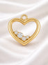 Diamond Heart Earring Charm — 14K Yellow Gold
