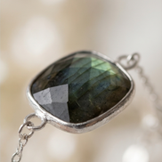 East West Labradorite Necklace — Sterling Silver
