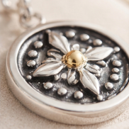 Ever Bloom Medallion — Sterling Silver & 14K Yellow Gold