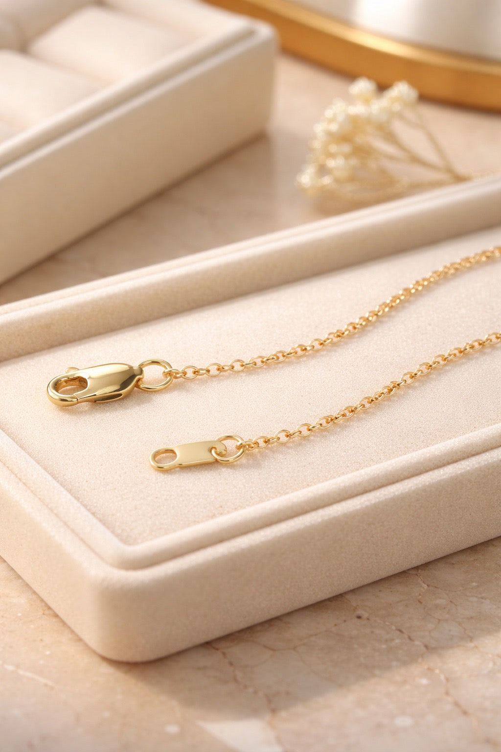 Adjustable Cable Chain Necklace — 14K Gold-Filled