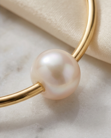 Pearl Hoop Earrings — 14K Gold-Filled
