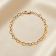 Heart Chain Bracelet — 14K Gold-Filled