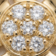 Diamond Flower Dangle — 14K Yellow Gold