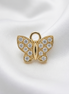 Diamond Butterfly Earring Charm — 14K Yellow Gold