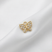 Diamond Butterfly Earring Charm — 14K Yellow Gold