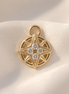 Diamond Compass Dangle — 14K Yellow Gold
