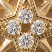 Diamond Compass Dangle — 14K Yellow Gold