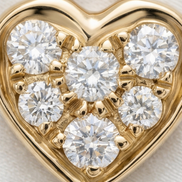 Diamond Heart Earring Charm — 14K Yellow Gold