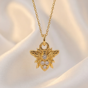 Diamond Bee Earring Charm — 14K Yellow Gold
